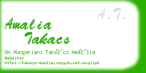 amalia takacs business card